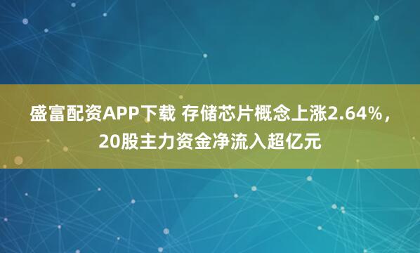 盛富配资APP下载 存储芯片概念上涨2.64%，20股主力资金净流入超亿元