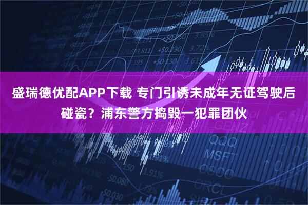 盛瑞德优配APP下载 专门引诱未成年无证驾驶后碰瓷？浦东警方捣毁一犯罪团伙
